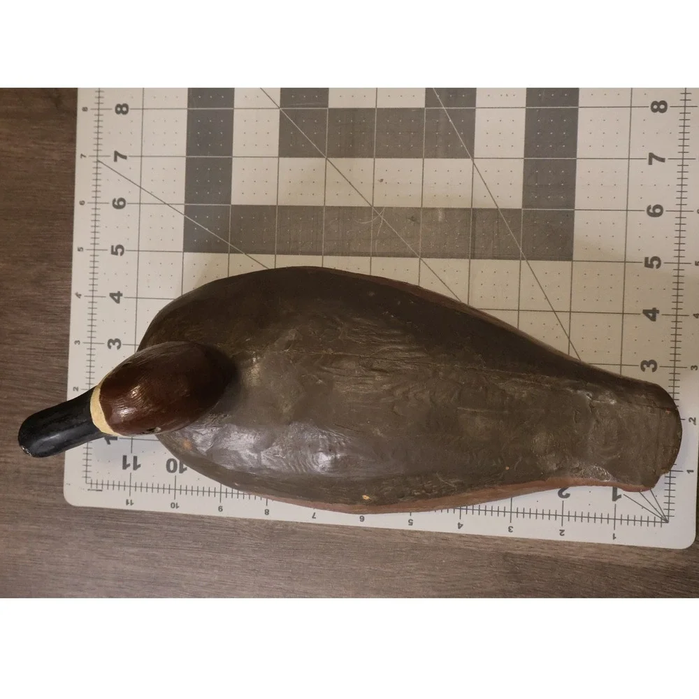 Vintage Duck Decoy Hand Carved Folk Art Lake Cabin Primitive Decor Hunting